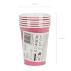 PartyDeco, kubeczki papierowe, ciemny różowy, 250 ml, 6 szt.