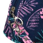 Peterson, kosmetyczka, 1-komorowa, granatowa z botanicznym wzorem