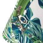 Peterson, kosmetyczka, 1-komorowa, zielona z botanicznym wzorem