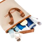 Peterson, kosmetyczka torba, tkanina syntetyczna, beżowo-brązowa