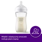 Philips Avent, Responsywne Butelki Natural, szklana butelka, 240 ml