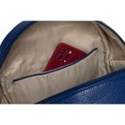 Plecak miejski, niebieski, skóra ekologiczna, Peterson