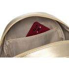 Plecak miejski, złoty, skóra ekologiczna, Peterson