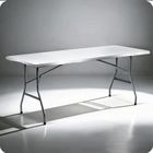 Plonos, stół cateringowy ogrodowy składany, biały, 180 cm