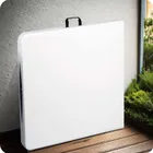 Plonos, stół cateringowy ogrodowy składany, biały, 244 cm