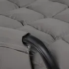 Podwójny fotel bujany z czarną metalową podstawą, szary