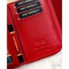 Portfel, bordowy, skóra ekologiczna, Peterson