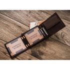 Portfel, brązowy, skórzany, RFID, Always Wild