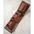 Portfel, brązowy, skórzany, RFID, Peterson