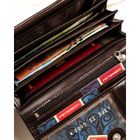 Portfel, brązowy, skórzany, RFID, Peterson