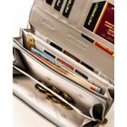 Portfel, brązowy, skórzany, RFID, Peterson