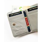 Portfel, czarno-biały, skórzany, Peterson