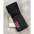 Portfel, czarno-szary, skóra ekologiczna, Peterson