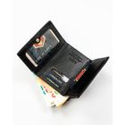 Portfel, czarny, skóra ekologiczna, Peterson