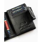 Portfel, czarny, skóra ekologiczna, Peterson
