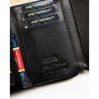 Portfel, czarny, skóra ekologiczna, Peterson