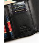 Portfel, czarny, skóra ekologiczna, RFID, Peterson