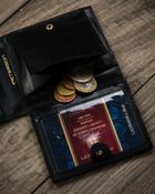 Portfel, czarny, skórzany, Peterson