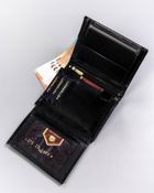 Portfel, czarny, skórzany, Peterson