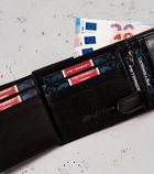 Portfel, czarny, skórzany, Peterson