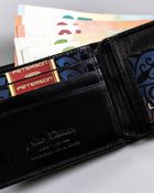 Portfel, czarny, skórzany, Peterson