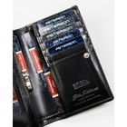 Portfel, czarny, skórzany, Peterson