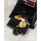 Portfel, czarny, skórzany, RFID, Peterson