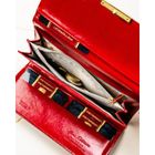 Portfel, czerwony, skóra ekologiczna, Peterson