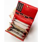 Portfel, czerwony, skóra ekologiczna, Peterson