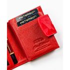 Portfel, czerwony, skóra ekologiczna, Peterson