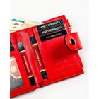 Portfel, czerwony, skóra ekologiczna, Peterson