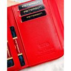 Portfel, czerwony, skóra ekologiczna, Peterson