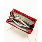 Portfel, czerwony, skóra naturalna i ekologiczna, Peterson