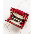 Portfel, czerwony, skóra naturalna i ekologiczna, RFID, Peterson