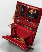 Portfel, czerwony, skórzany, Peterson