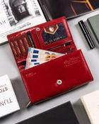 Portfel, czerwony, skórzany, Peterson
