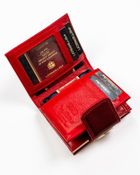 Portfel, czerwony, skórzany, Peterson