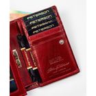 Portfel, czerwony, skórzany, Peterson