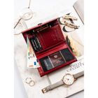 Portfel, czerwony, skórzany, Peterson