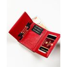 Portfel, czerwony, skórzany, Peterson