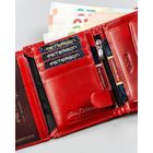 Portfel, czerwony, skórzany, Peterson