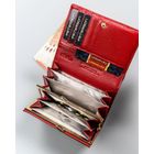 Portfel, czerwony, skórzany, Peterson