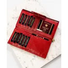 Portfel, czerwony, skórzany, Peterson