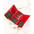 Portfel, czerwony, skórzany, Peterson