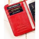 Portfel, czerwony, skórzany, Peterson