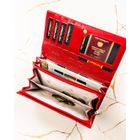 Portfel, czerwony, skórzany, Peterson