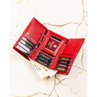 Portfel, czerwony, skórzany, Peterson