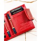 Portfel, czerwony, skórzany, Peterson