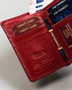 Portfel, czerwony, skórzany, RFID, Peterson