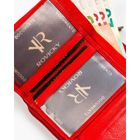 Portfel, czerwony, skórzany, RFID, Rovicky